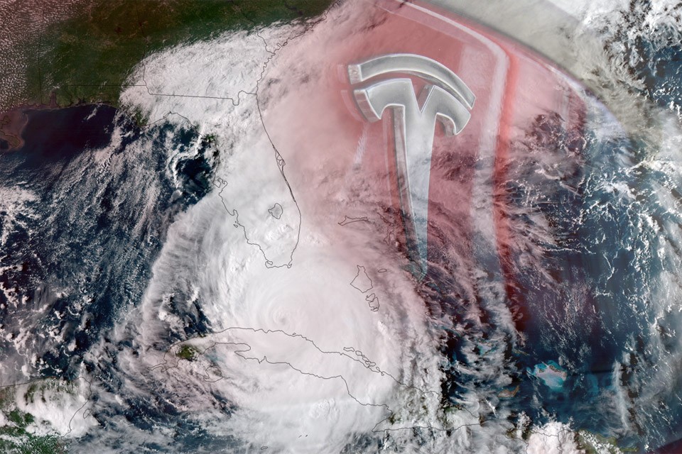 OTA Update: Hurricane Irma and Tesla Logo